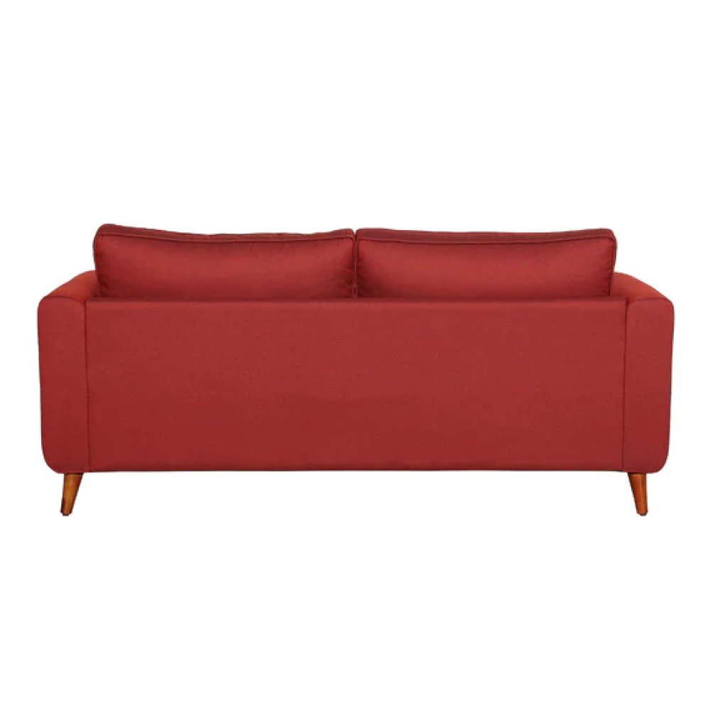 Valerie Fabric 3 Seater Sofa In Garnet Red Color image