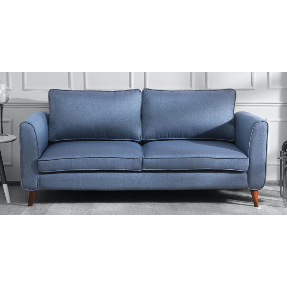 Valerie Fabric 3 Seater Sofa In Blue Color image