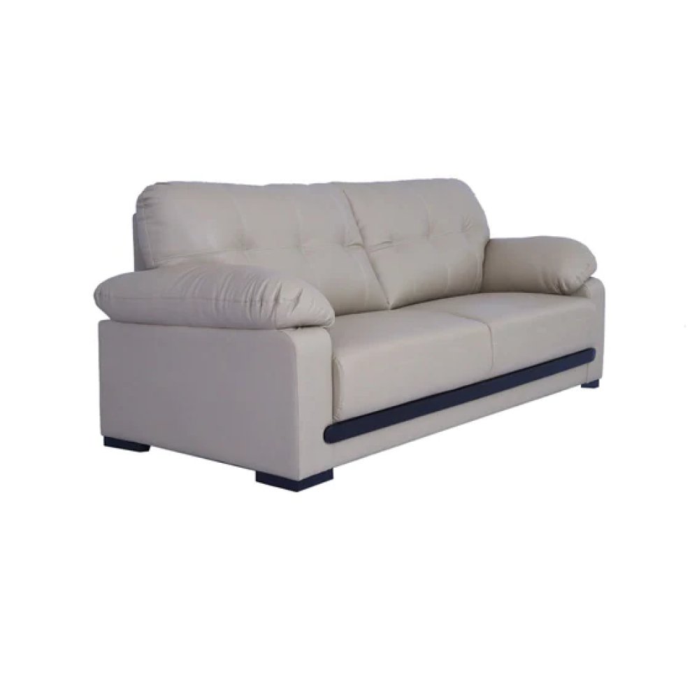 Montario Leatherette 3 Seater Sofa in Beige Colour image
