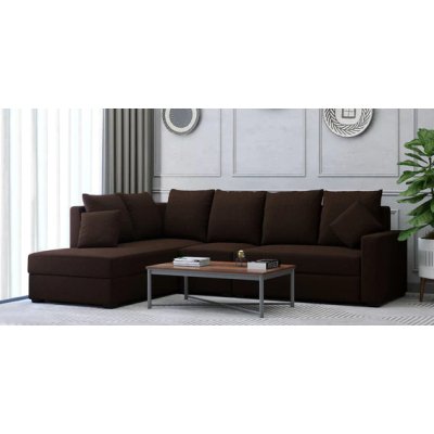 Jordan Fabric RHS Sectional Sofa(3+ Lounger)in Brown Colour image