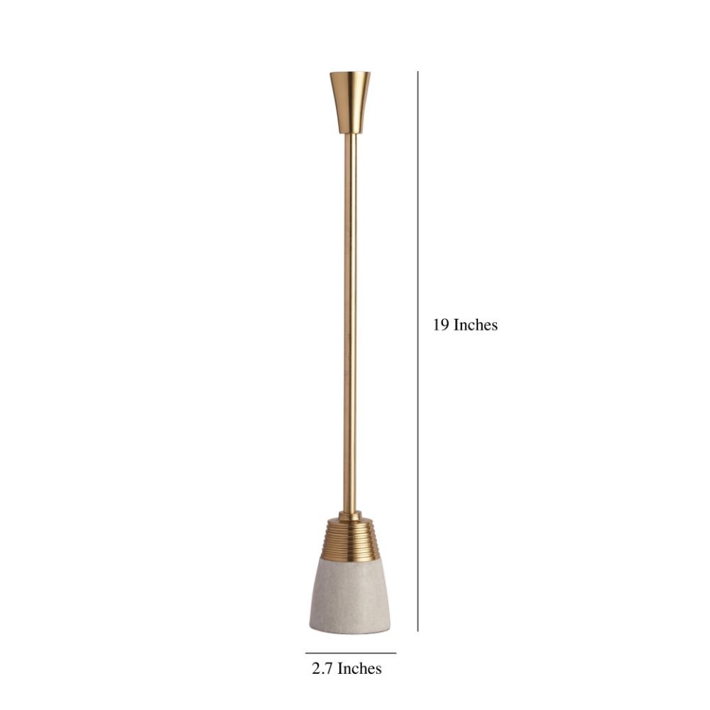 Frey Marble Candle Holder In Gold image