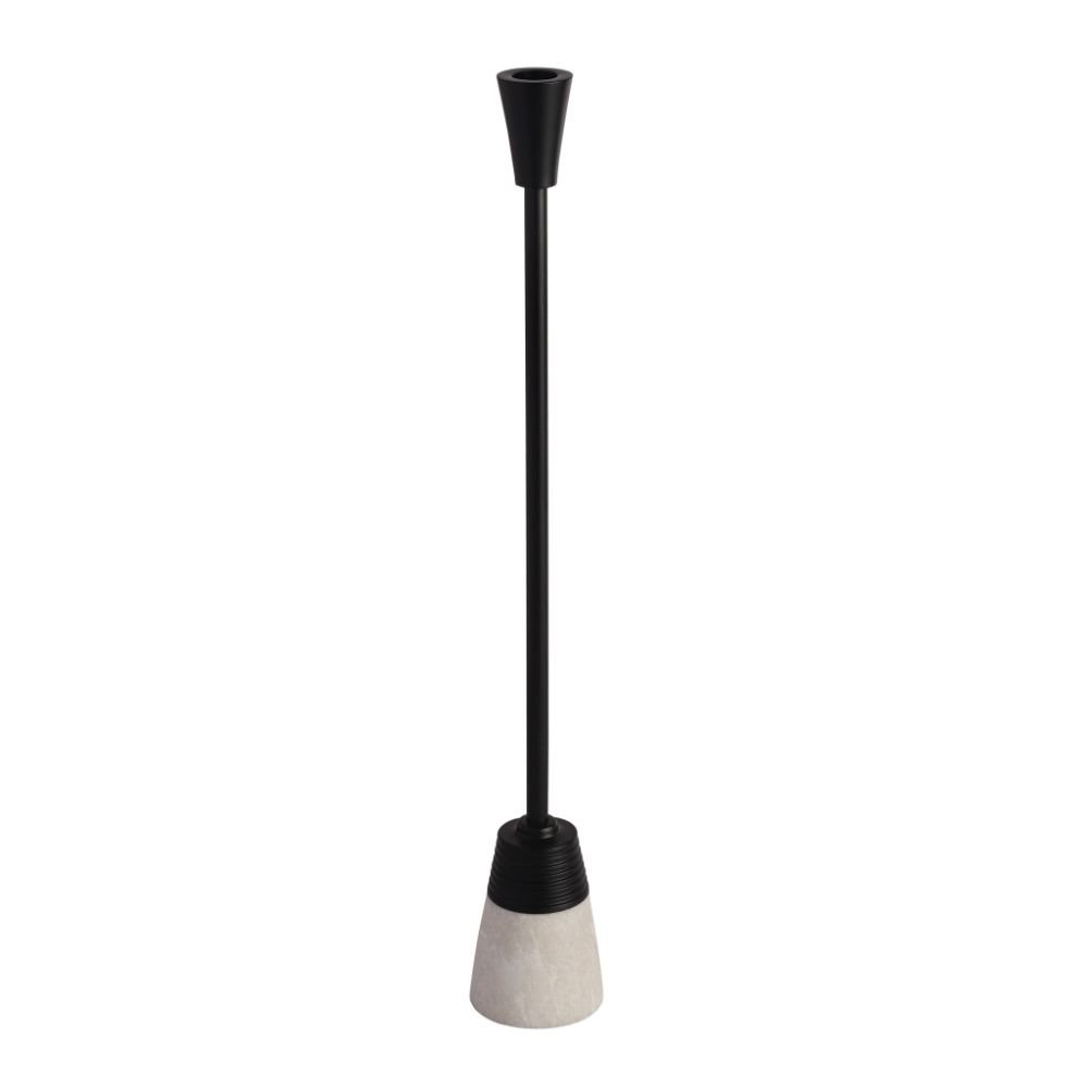 Frey Marble Candle Holder In Black image