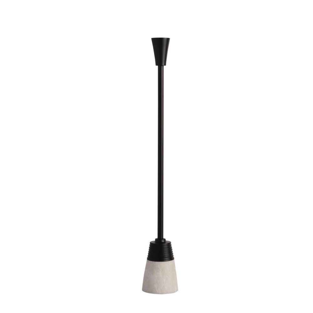 Frey Marble Candle Holder In Black image