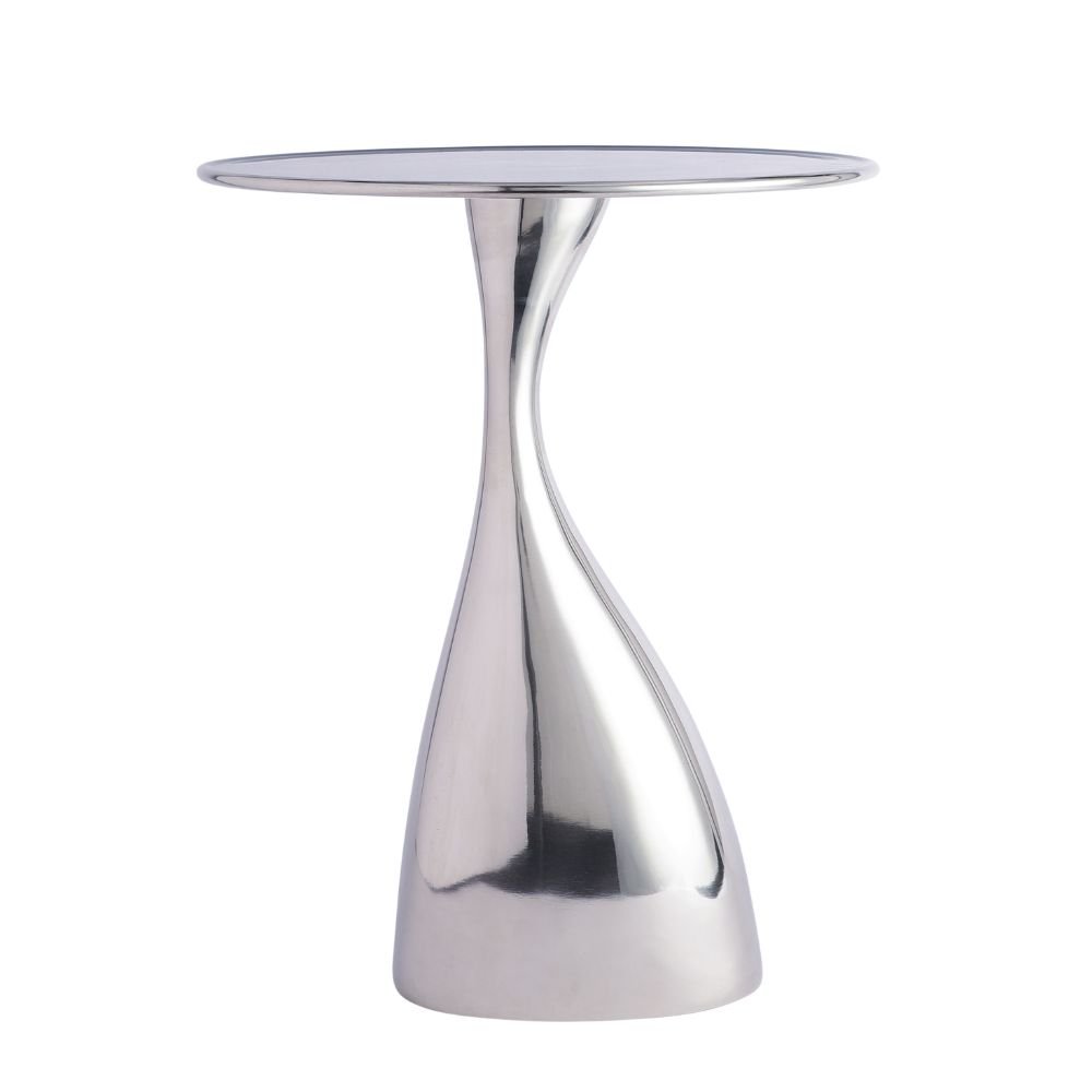 Ernest Table in Blue Enamel Silver Finish image