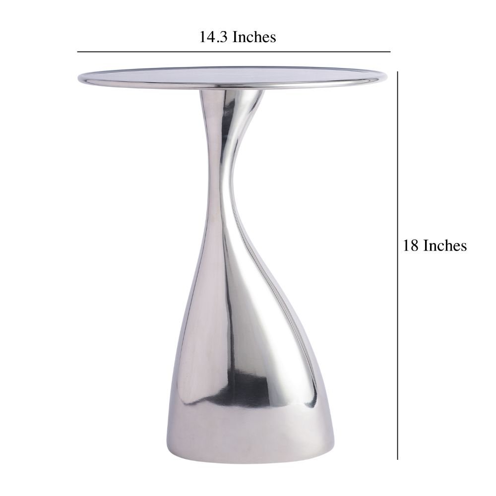 Ernest Table in Blue Enamel Silver Finish image
