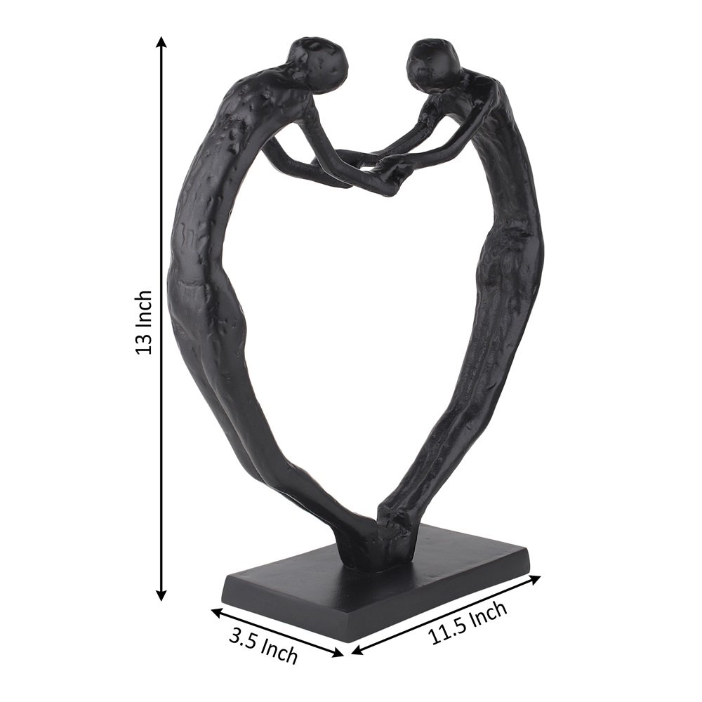 Heartfelt Harmony Sculpture in Black image