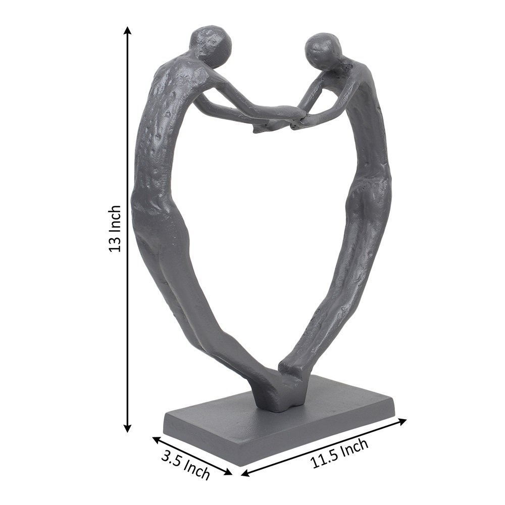 Heartfelt Harmony Sculpture in Grey image