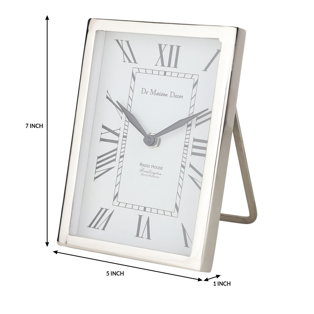 Framed Table Clock Silver image