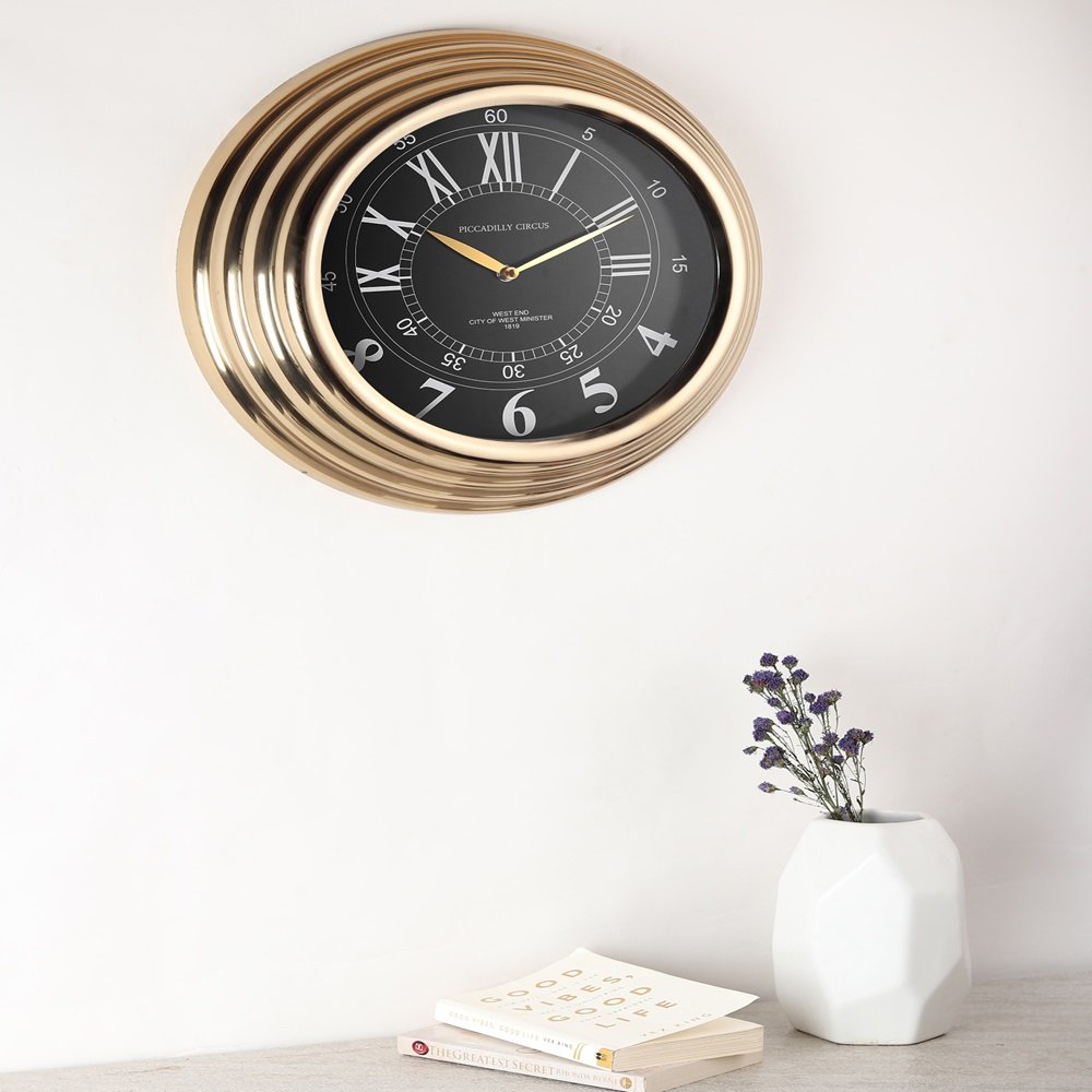 Gilded Ecliptic Gold Wall Clock image