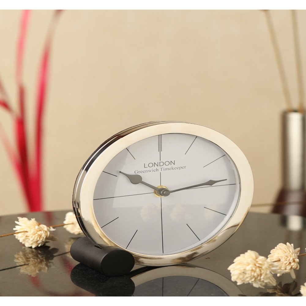 Langston Silver Table Clock image