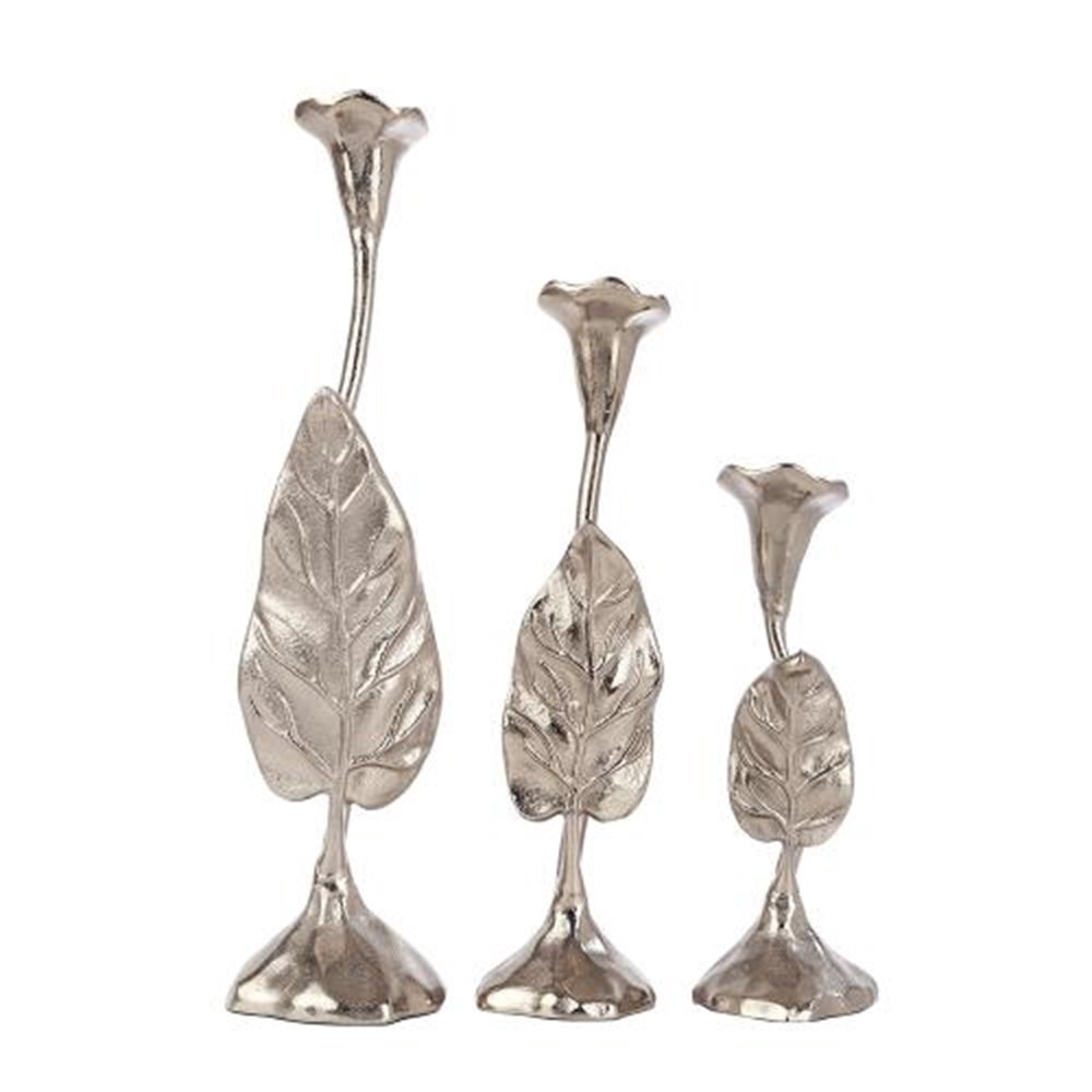 Jules Set of 3 Candle holders Silver image