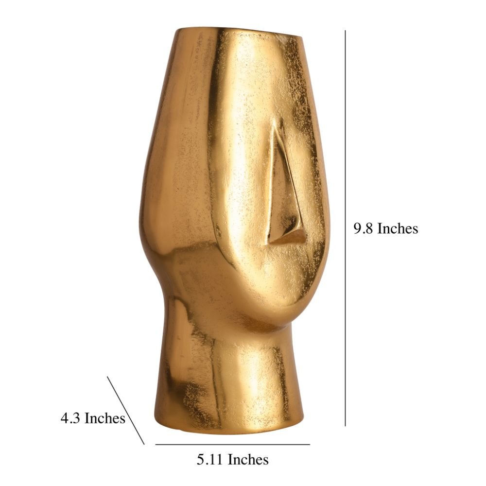 Flat Face Vase Gold image