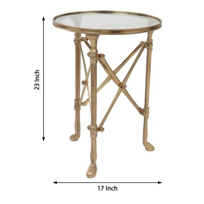 Knobbed Metal Weave Table image