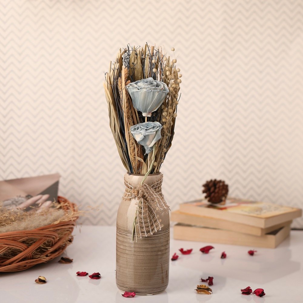 Lea Dried Ocean Blue Big Vase image