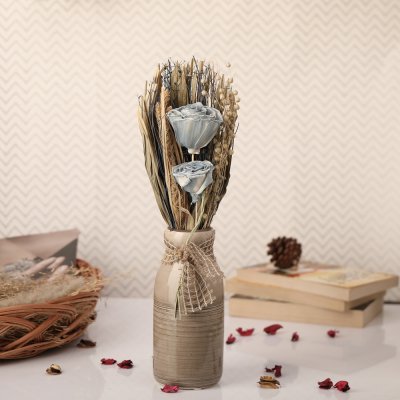 Lea Dried Ocean Blue Big Vase