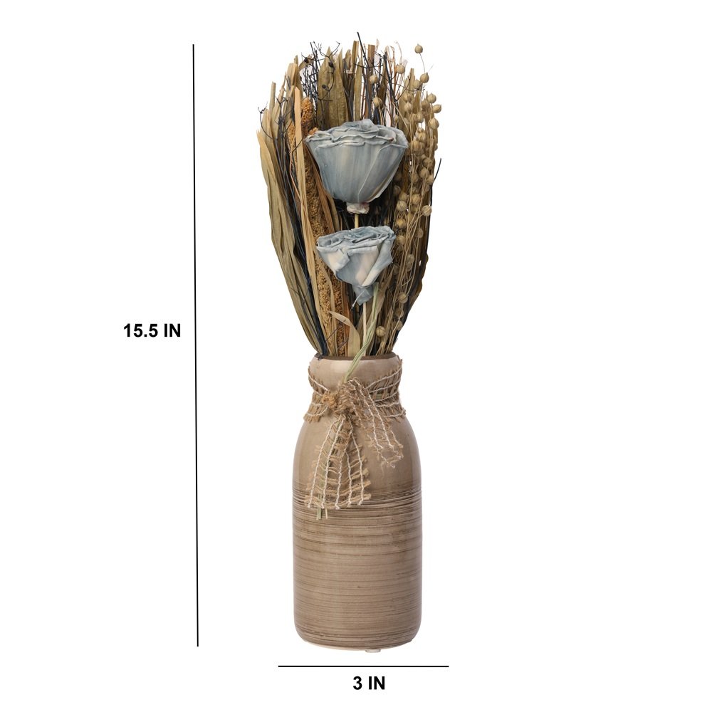 Lea Dried Ocean Blue Big Vase image