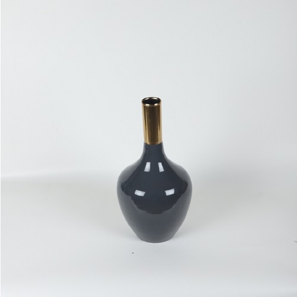  Slender Deidra Dim Grey Brass Vase image