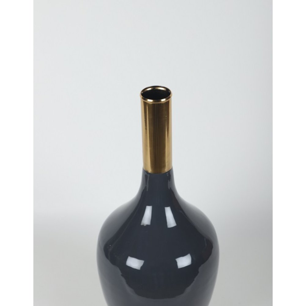  Slender Deidra Dim Grey Brass Vase image