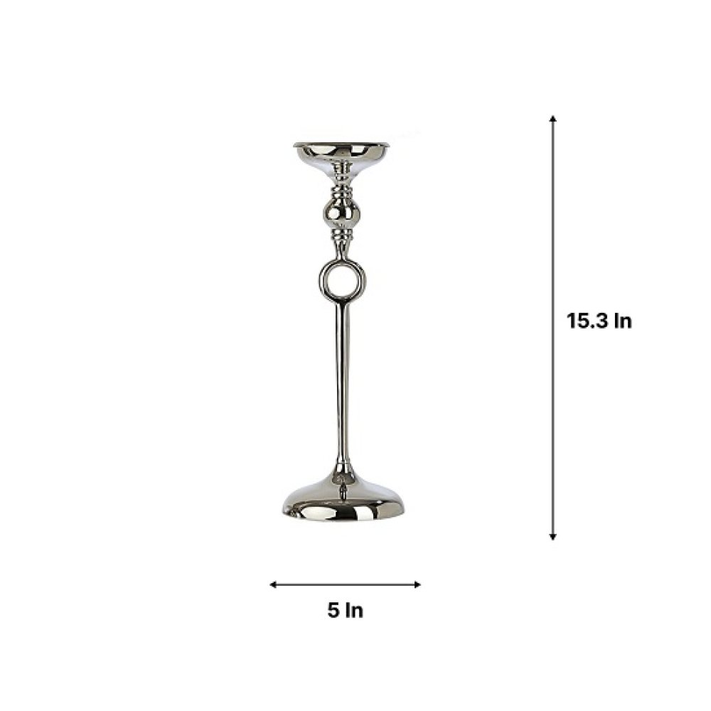 Ajna Small Silver Pillar Holder image
