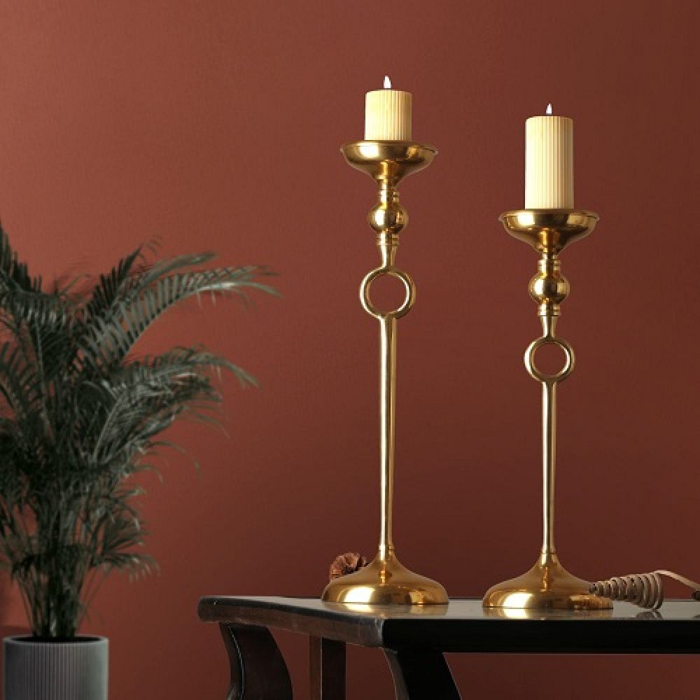 Ajna set of 2 Gold Pillar Holder image