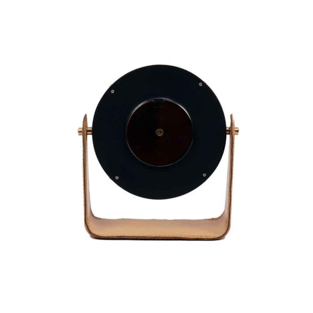 Genuine Tan Leather Table clock image