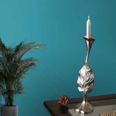  Jules Leaf Candle Holder Small Silver image
