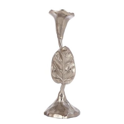  Jules Leaf Candle Holder Small Silver image