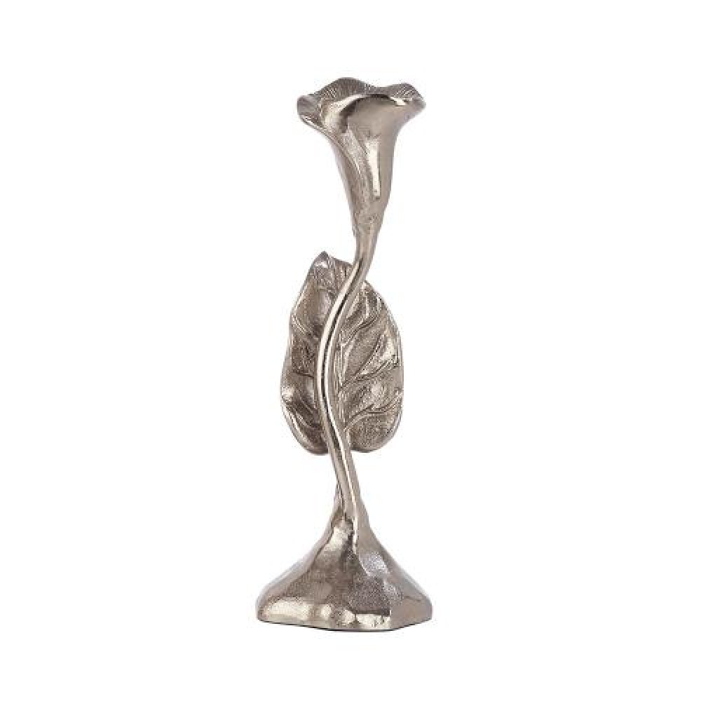  Jules Leaf Candle Holder Medium Silver image