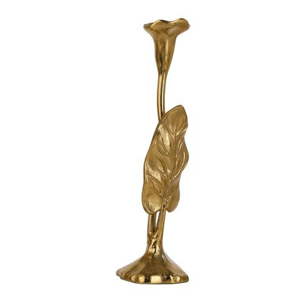  Jules Leaf Candle Holder Medium Gold image
