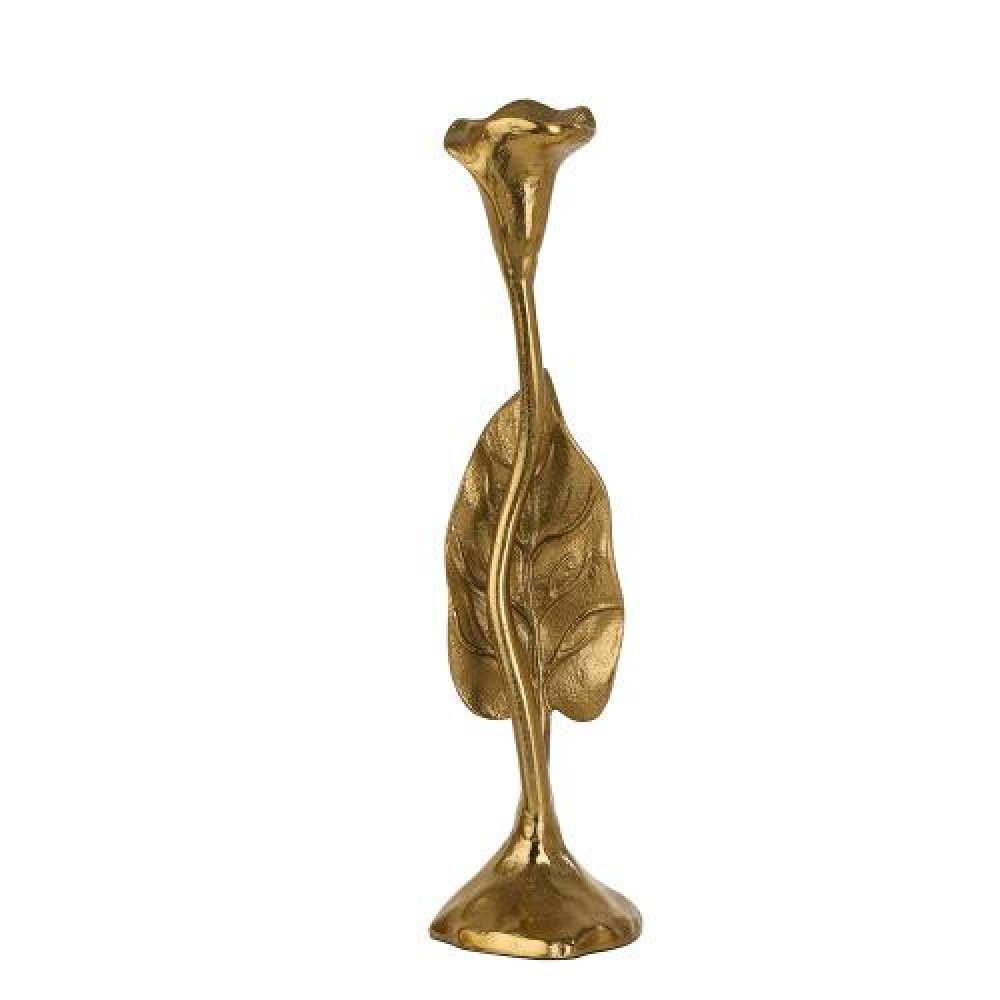  Jules Leaf Candle Holder Medium Gold image