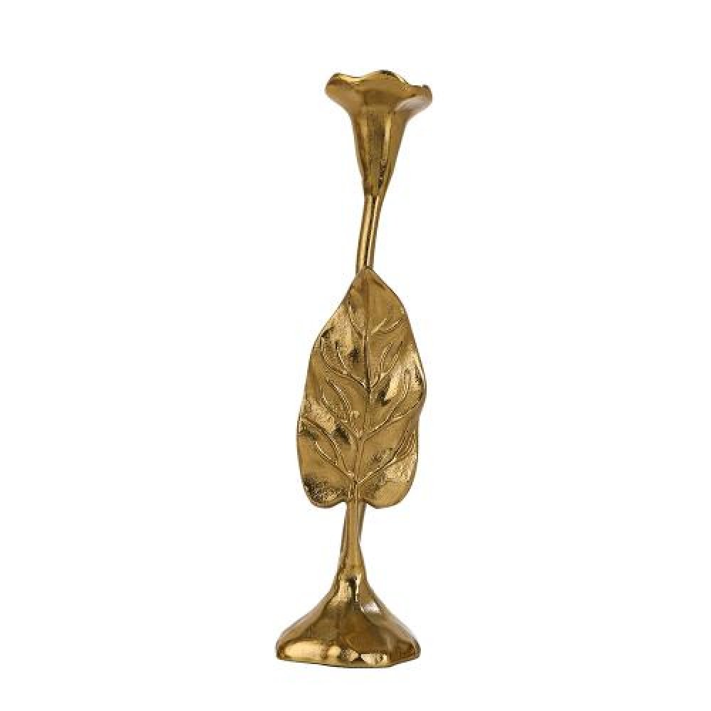 Jules Leaf Candle Holder Medium Gold image