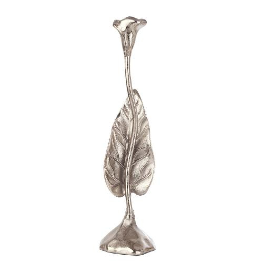  Jules Leaf Candle Holder Large Silver image
