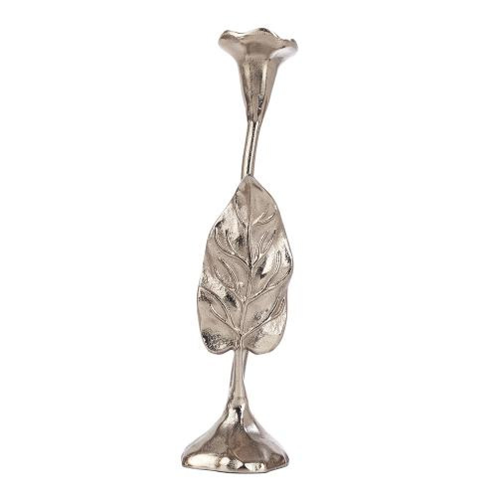  Jules Leaf Candle Holder Large Silver image