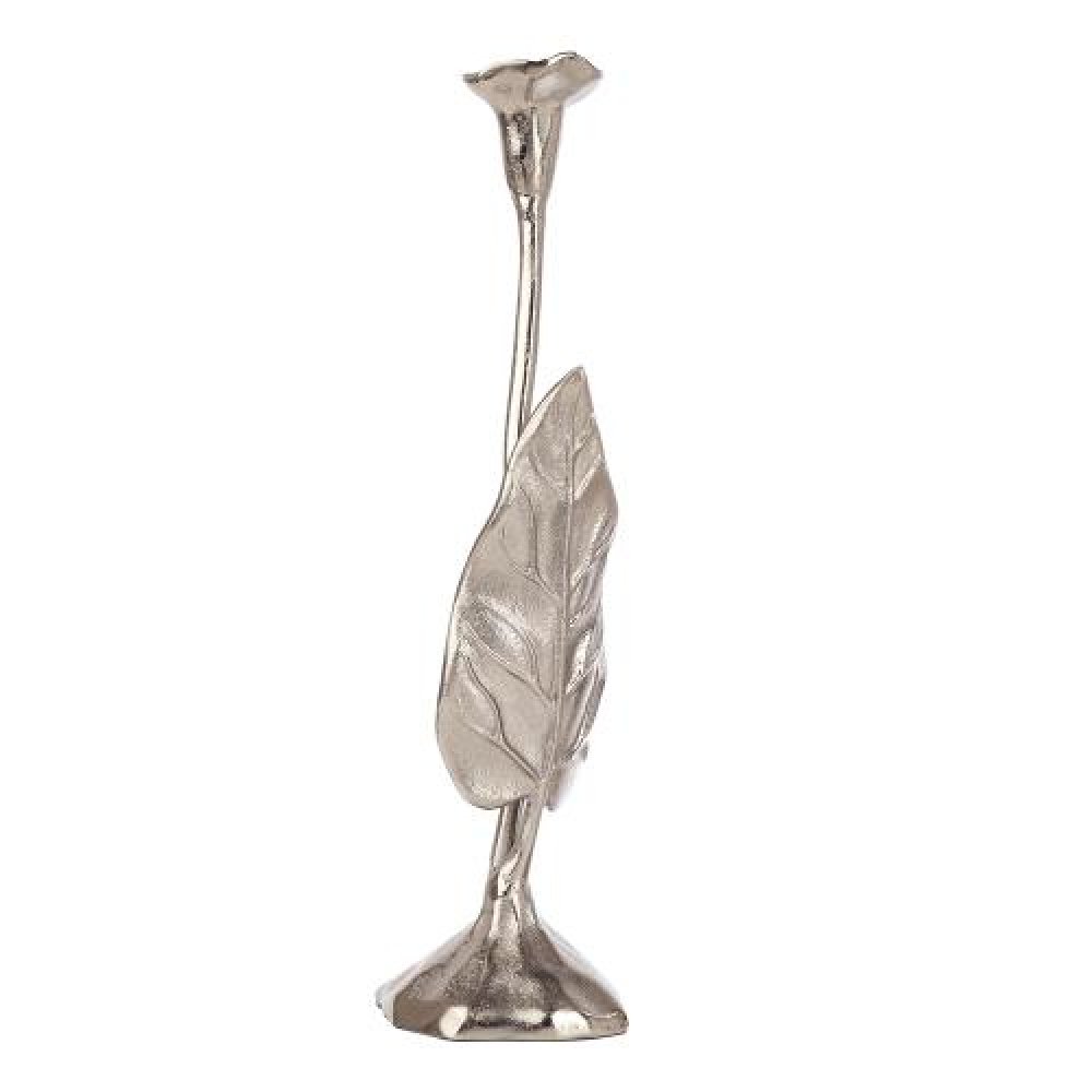  Jules Leaf Candle Holder Large Silver image