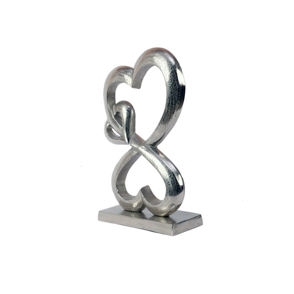  Family Heart Silver Sculpture Large image