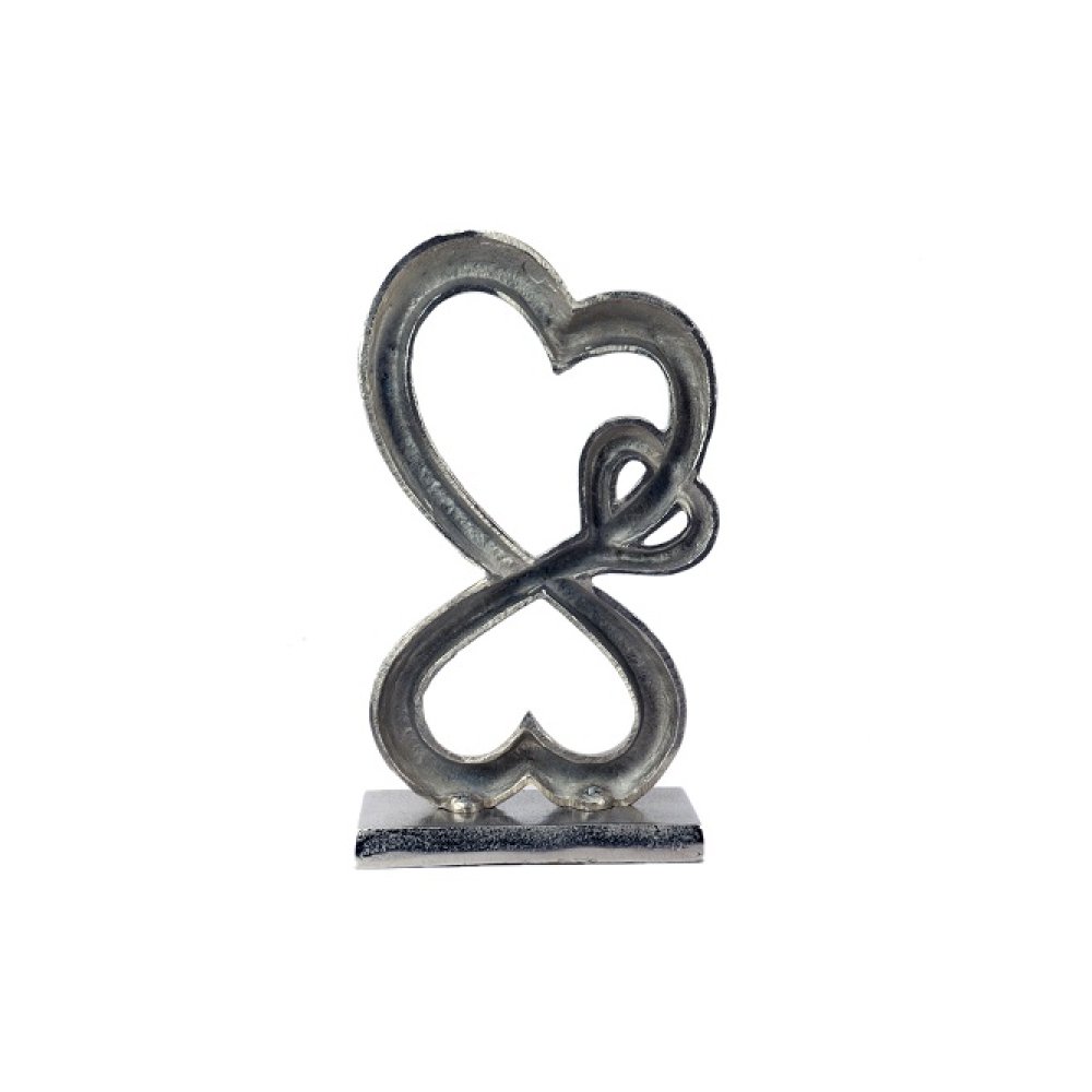  Family Heart Silver Sculpture Large image