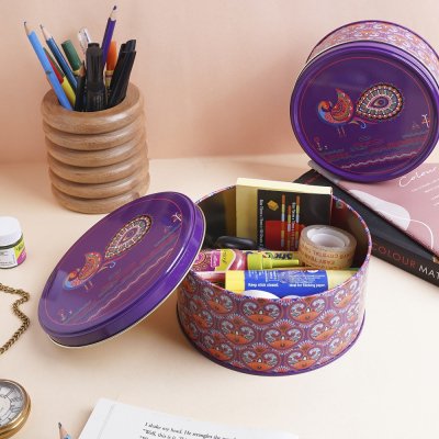 Glistendecor Metal Container: Perfect for Beads, Buttons, or Office Supplies