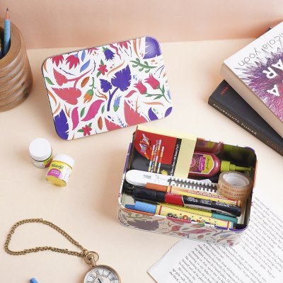 Glistendecor Metal Storage Case: Glistendecor Small Rectangular Box with Secure Lid image