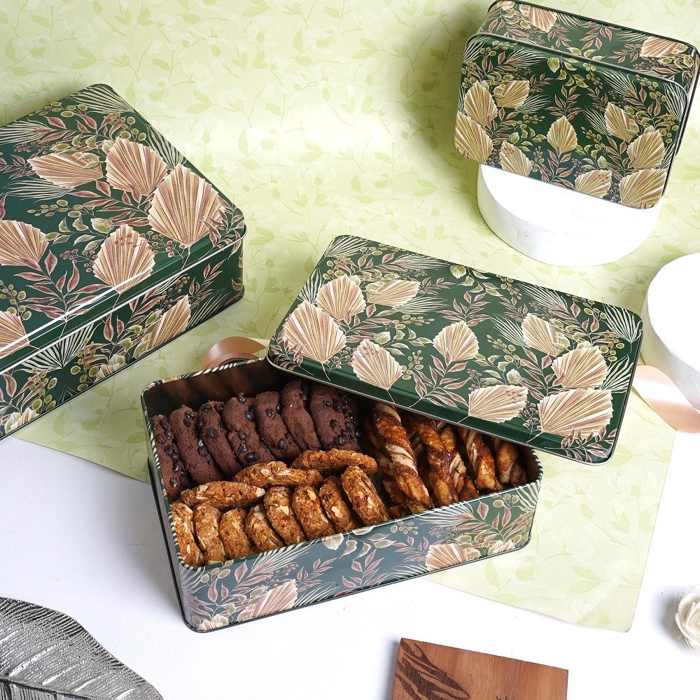 Essential Storage Trio: Set of 3 Rectangular Tin Boxes image
