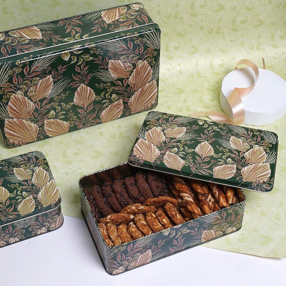 Essential Storage Trio: Set of 3 Rectangular Tin Boxes image