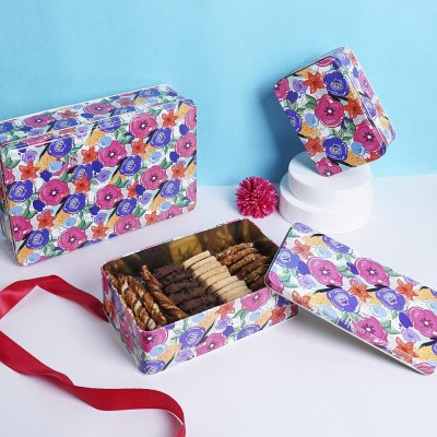  Vibrant Storage Trio 3-Piece Rectangular Tin Box Set