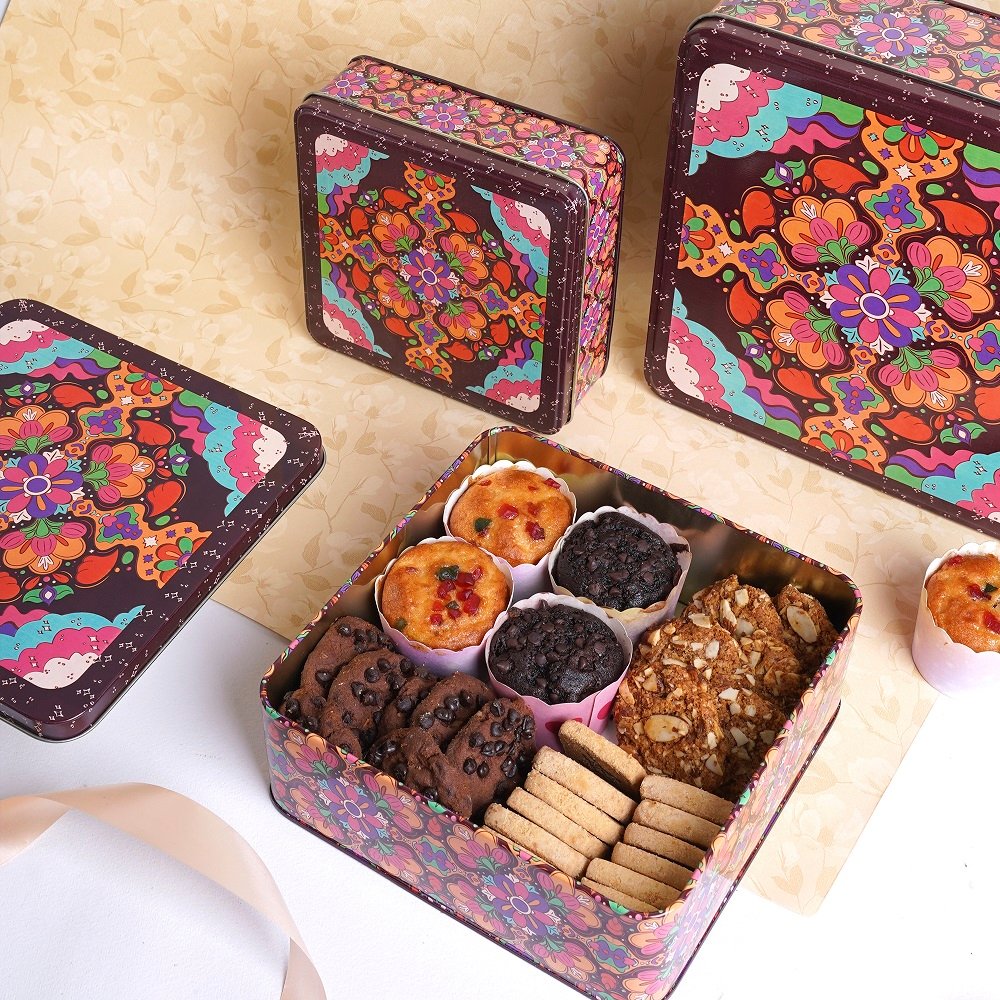 Glistendecor Rectangle shape tin box Set of 3 image