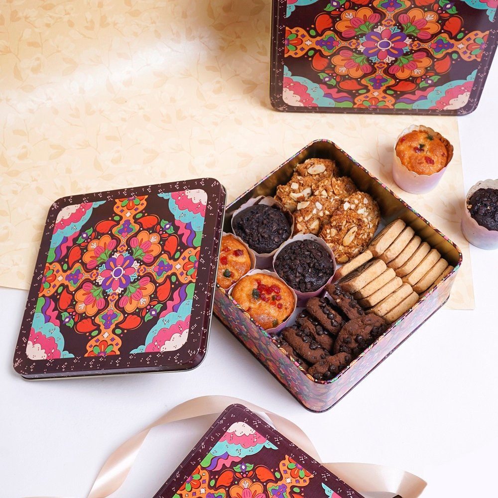 Glistendecor Rectangle shape tin box Set of 3 image