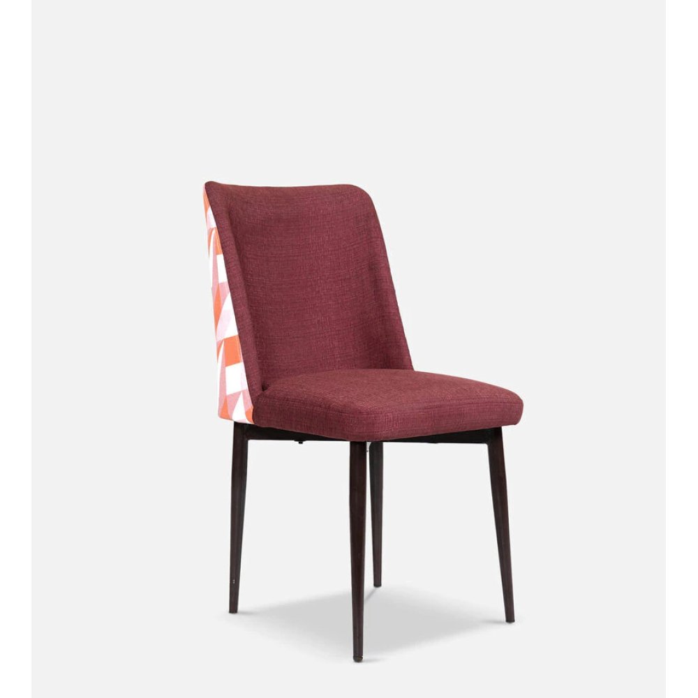 Emil Fabric Dining Chair In Maroon Color image