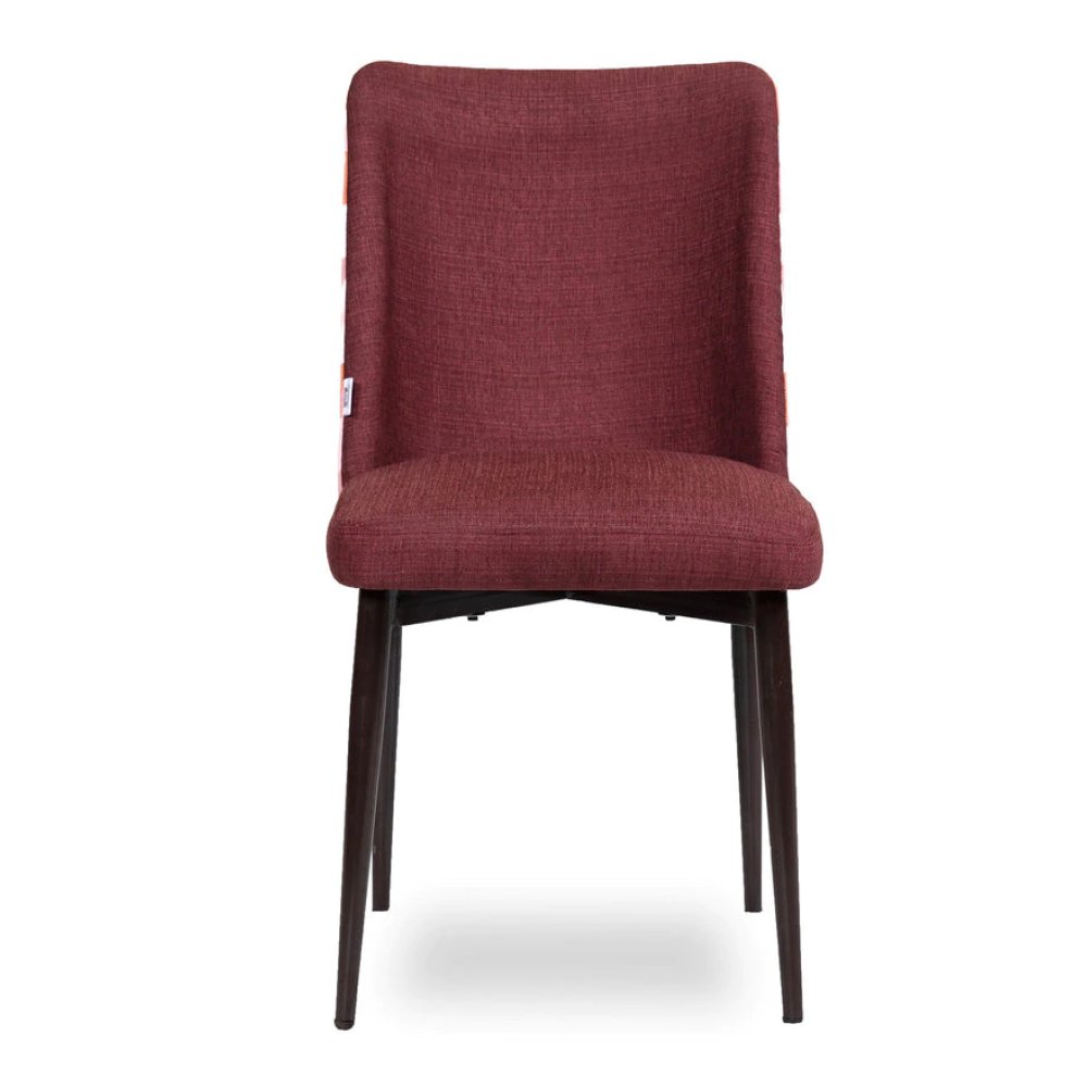 Emil Fabric Dining Chair In Maroon Color image