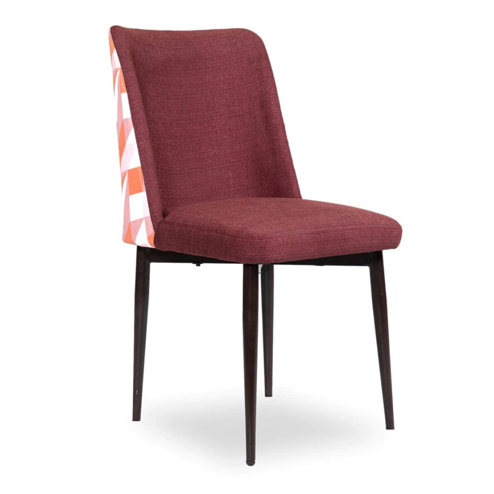 Emil Fabric Dining Chair In Maroon Color image
