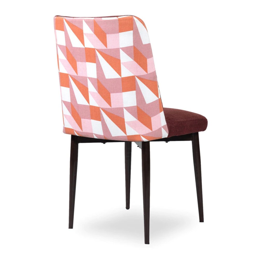 Emil Fabric Dining Chair In Maroon Color image