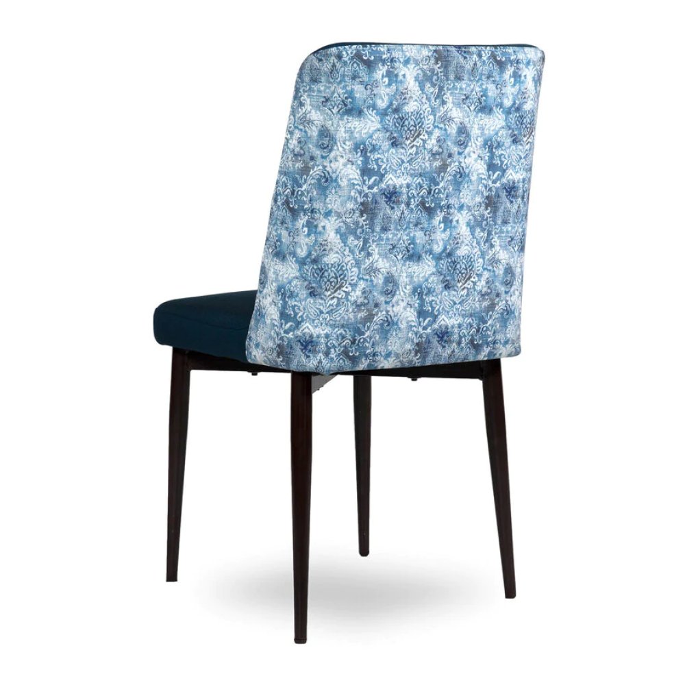 Emil Fabric Dining Chair In Dark Blue Colour image