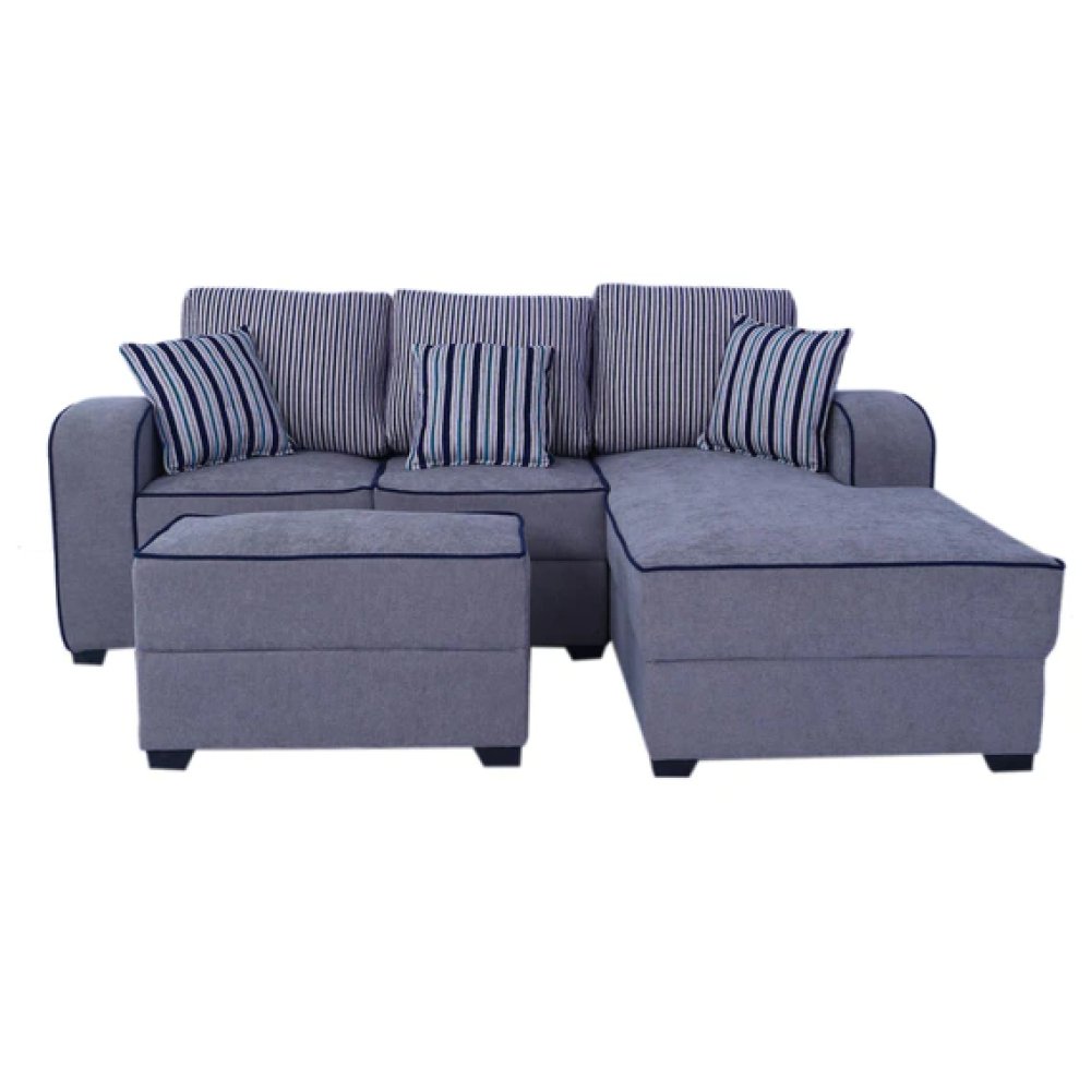 Alex Fabric LHS Sectional Sofa in Grey Colour image
