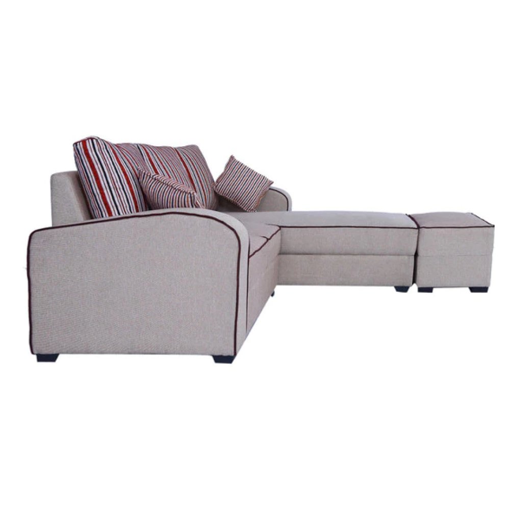 Alex Fabric LHS Sectional Sofa in Light Brown Colour image